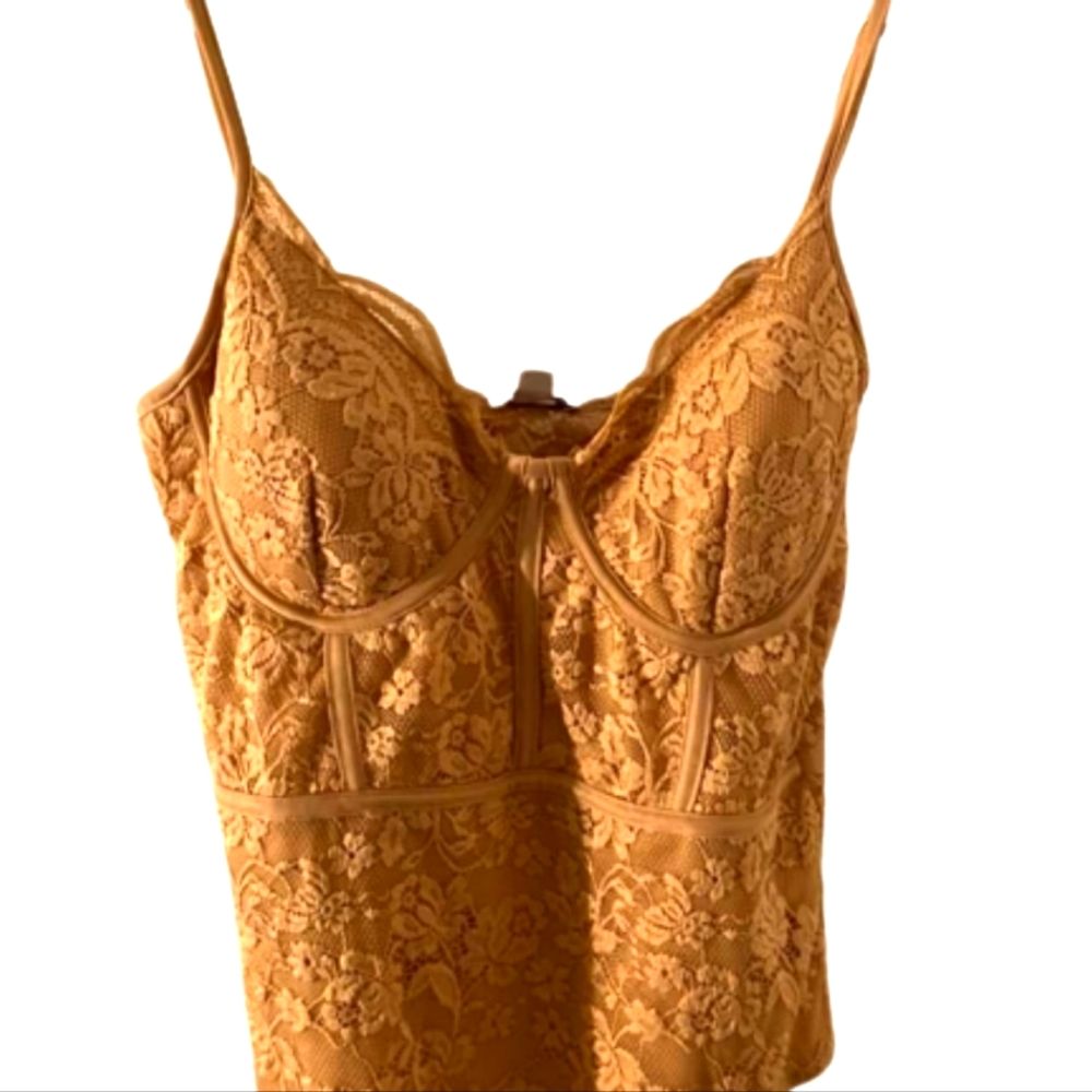 Tan lace bodysuit